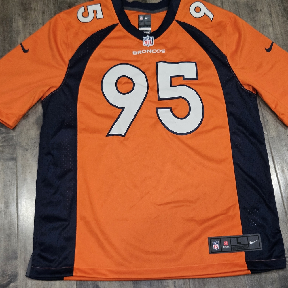 Nike Men's Orange and Black Sports Jersey
